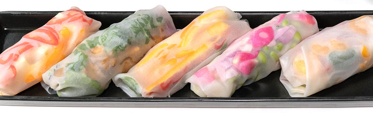 RAINBOW RICE PAPER ROLLS - RainbowYogaTraining