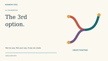 The 3rd Option. Two paths join into a new path with the words Create Together.