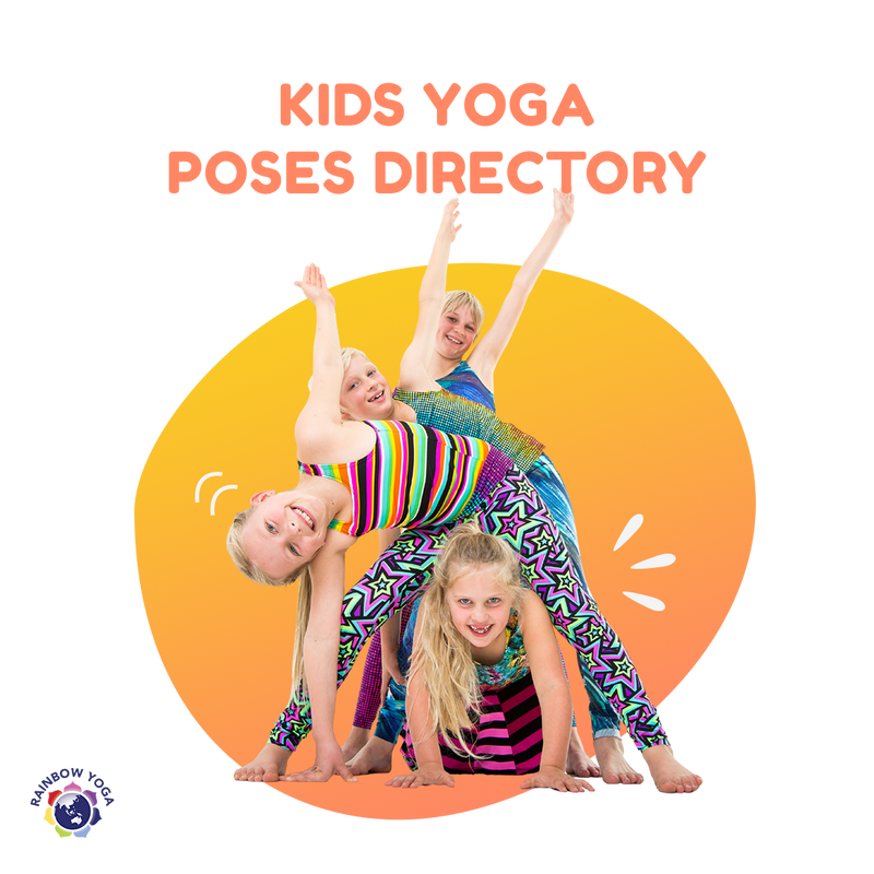 在幻燈片中打開圖像，Kids Yoga Poses Directory

