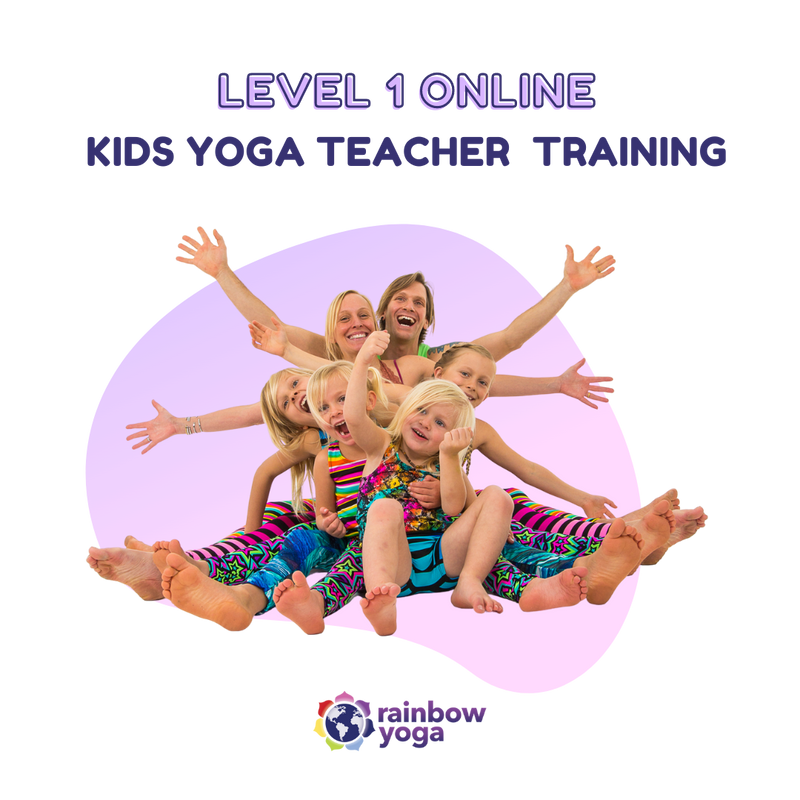 Abrir la imagen en la presentación de diapositivas, Level 1 50 Hour Online Kids Yoga Teacher Training - RainbowYogaTraining
