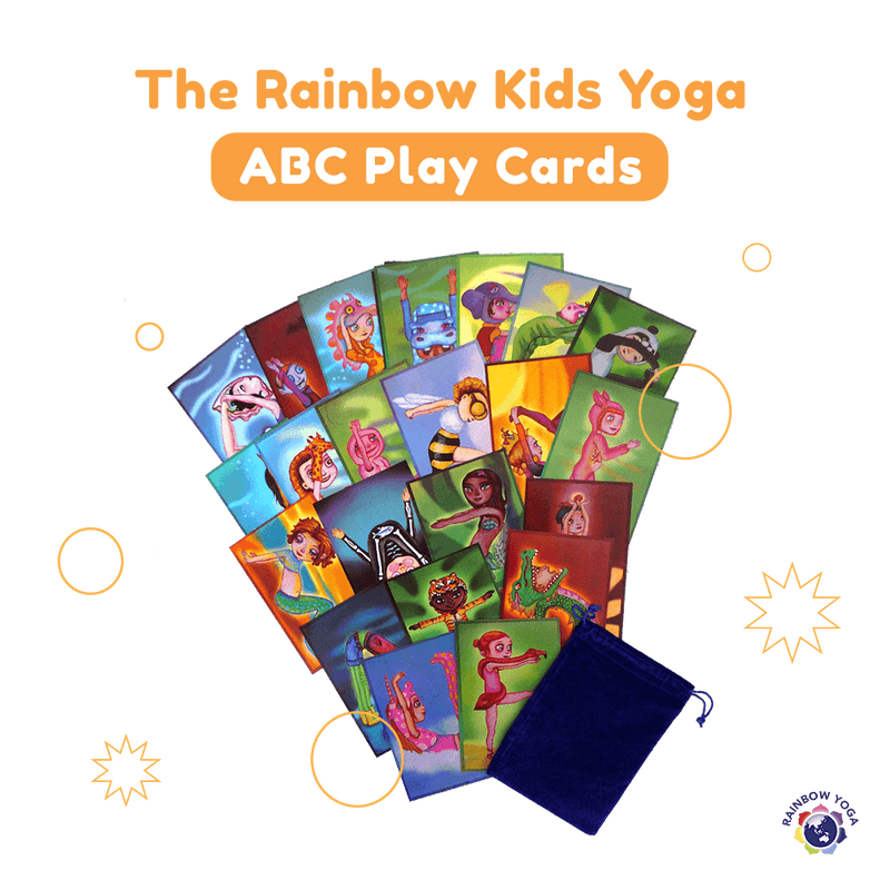 Görseli slayt gösterisinde aç, The Rainbow Kids Yoga ABC Play Cards - RainbowYogaTraining
