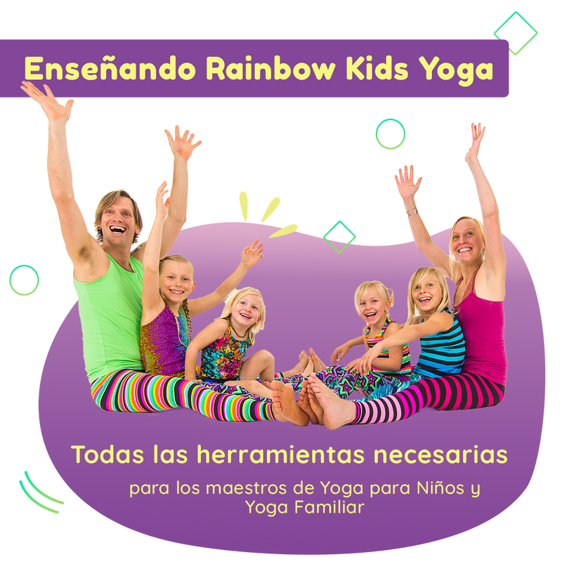 Enseñando Rainbow Kids Yoga 이미지를 슬라이드 쇼에서 열기
