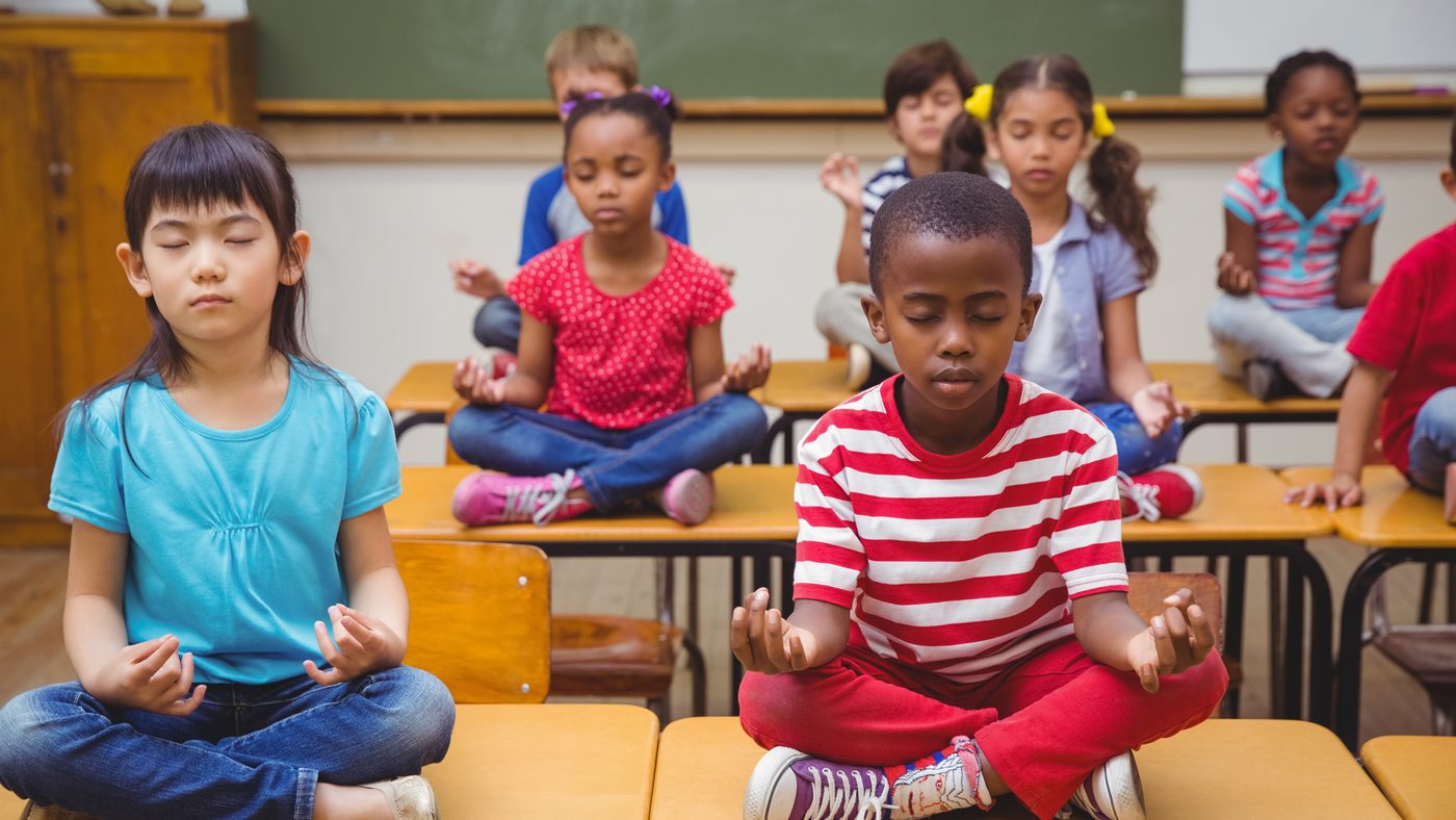 A calm and inclusive classroom mindfulness moment with children